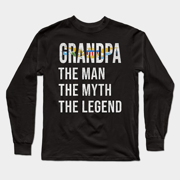 Grand Father Virgin Islander Grandpa The Man The Myth The Legend - Gift for Virgin Islander Dad With Roots From  Virgin Islands Long Sleeve T-Shirt by Country Flags